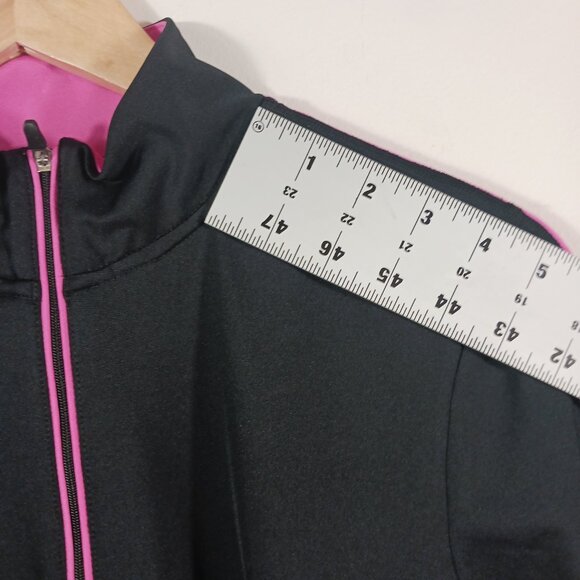 Lauren Ralph Lauren, Black W/ Pink Trim 1/4 Zip Pullover Size Medium, Activewear - Picture 12 of 15